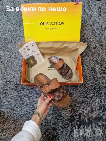 Дамски Чехли Louis Vuitton Код D60 - 5 цвята, снимка 6 - Чехли - 46395887