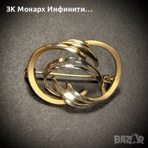 Златна брошка 14К /585/, снимка 2 - Пръстени - 53740912