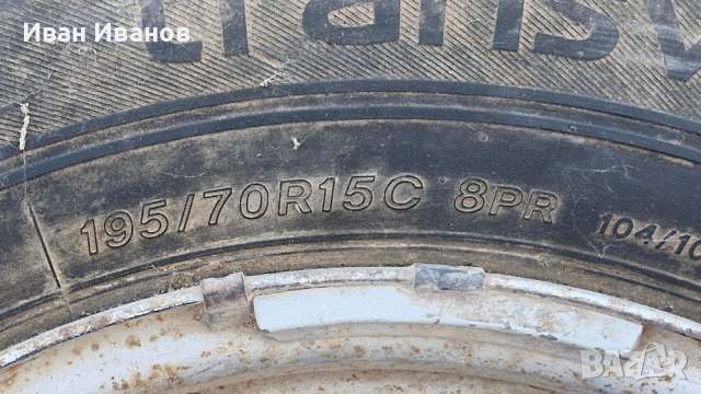 Гума с джанта vw transporter , снимка 4 - Гуми и джанти - 53669277