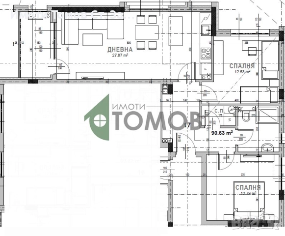 Тристаен апартамент НОВО СТРОИТЕЛСТВО, кв. Самара 3, снимка 2 - Апартаменти - 52480371