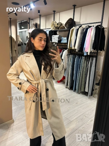 Дълго Дамско Палто , снимка 2 - Палта, манта - 52886044