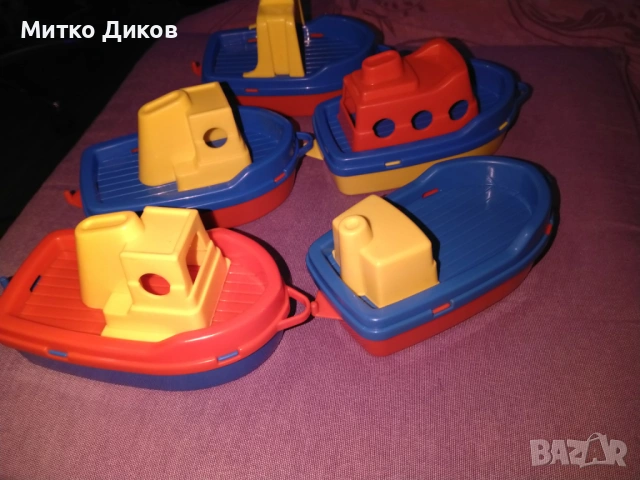  Комплект от 5 играчки лодки Androni маркови за баня вода, снимка 2 - Водни спортове - 53328079
