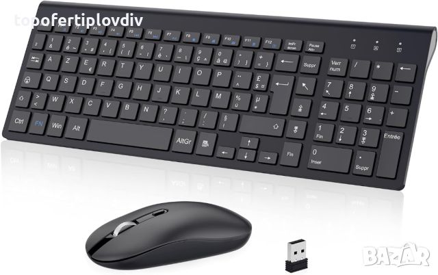 Клавиатура с мишка безжична cimetech Wireless Keyboard, снимка 1 - Клавиатури и мишки - 45171416