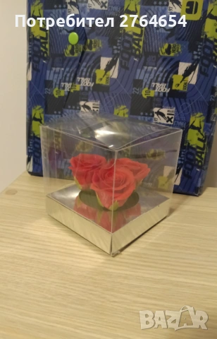 Вечни червени рози за деня на влюбените, снимка 3 - Декорация за дома - 53197247