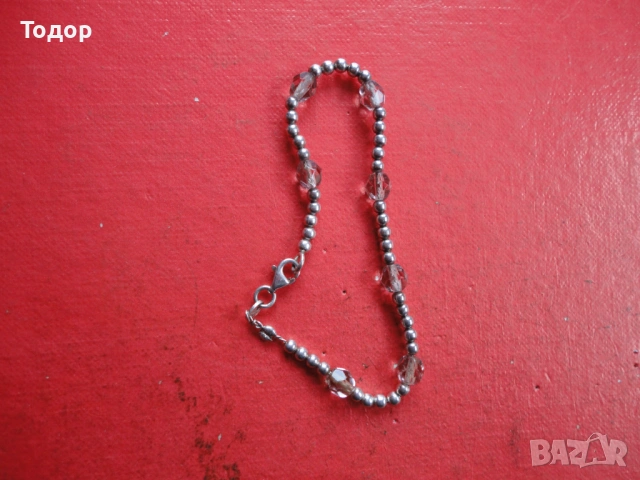 Сребърна гривна с камъни 5, снимка 3 - Гривни - 53061401