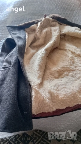 дебело палто от естествена кожа 