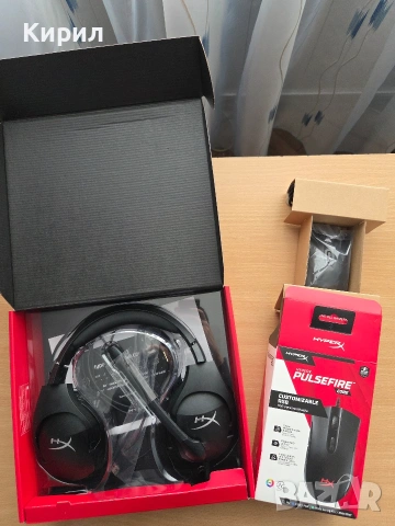 Комплект HyperX мишка + слушалки , снимка 6 - Клавиатури и мишки - 54214452