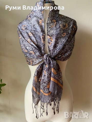 Копринен шал/ дълъг шал/ различни видове, снимка 8 - Шалове - 51339568