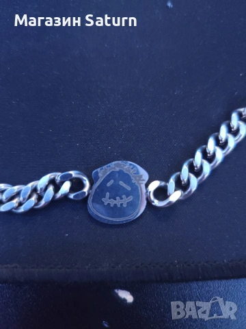 Travis Scott Cactus Jack синджир от неръждаема стомана, снимка 4 - Колиета, медальони, синджири - 54223022