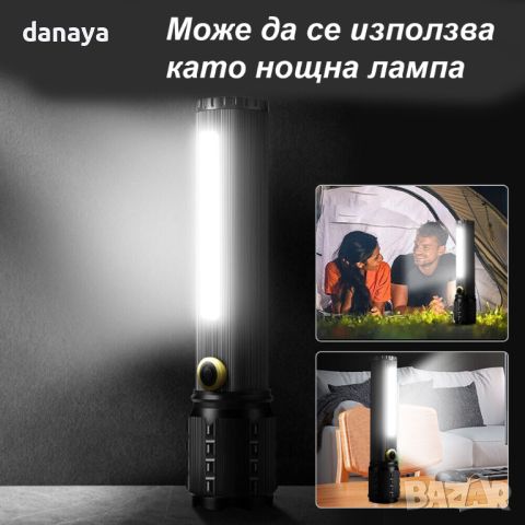 4905 Мощен Led фенер POWER STYLE, Zoom функция, 18см, снимка 6 - Къмпинг осветление - 46329285