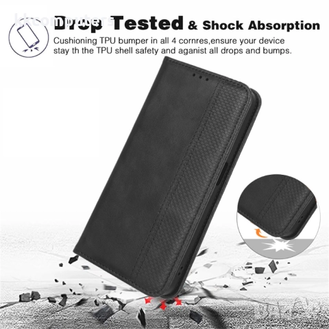 Oppo A5x 5G / 4G Retro Texture Wallet Калъф и Протектор, снимка 3 - Калъфи, кейсове - 52978318