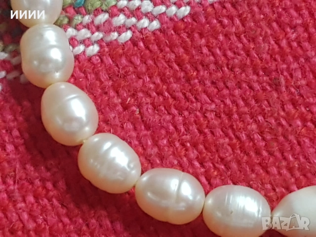 Колие от естествени перли огърлица , снимка 2 - Бижутерийни комплекти - 53396372