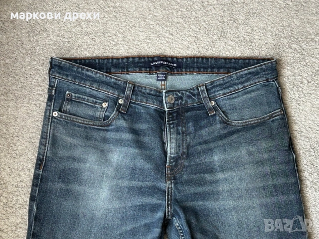 Calvin Klein Jeans Slim Fit - dark-blue denim 34, снимка 3 - Дънки - 54101722