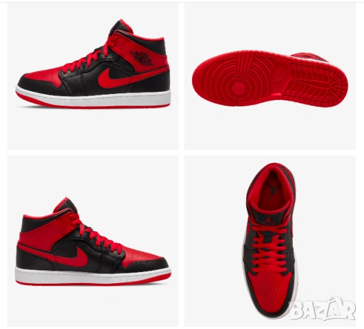 Nike Air Jordan 1 Mid  номер 43,5-44 маратонки / кецове , снимка 6 - Маратонки - 53157635