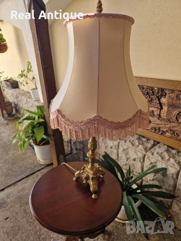 Превъзходна голяма антикварна бронзова настолна лампа , снимка 7 - Настолни лампи - 50605282