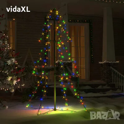 vidaXL Коледна елха конус, 160 LED, за закрито и открито, 78x120 см(SKU:328569), снимка 3 - Други - 49164446