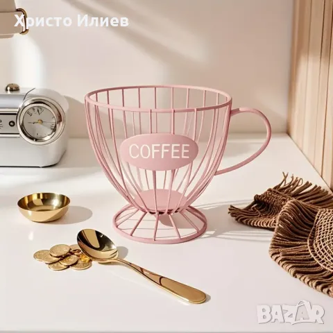 Органайзер Стойка Метална поставка чаша за кафе капсули Долче Густо Неспресо скандинавски стил, снимка 2 - Други стоки за дома - 50271498