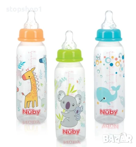 бебешки шишета Nuby без капене - 8 oz/240 ml