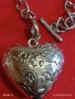 Ефектно романтично колие с висулка във формата на сърце ❤️ красива орнаментика 51896, снимка 3