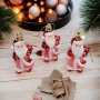 6175 Комплект коледни играчки за елха Дядо Коледа, 3 броя, 9 см, снимка 2
