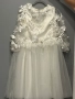 Бяла рокля с 3D цветя , снимка 1