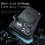 Магнитен Матов Калъф за Nothing Phone (4a) Pro - 360° стойка, 12 Airbag, N52 магнит, Прозрачно-черен, снимка 3