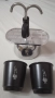 Комплект кафеварка с 2 броя чаши Set Mini Bialetti Italy индукционна черна , снимка 5