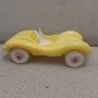 Стара Соц Българска Пластмасова Играчка Жълта Кола, снимка 1
