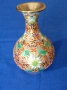 Китайска ваза с цветен емайл, снимка 1