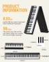 88-клавишно сгъваемо пиано (полупретеглено) електронно пиано, снимка 6