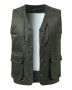 Мъжка зимна топла вълнена жилетка - Outdoor жилетка с джобове, термо зимна жилетка без ръкави - XL, снимка 3