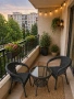 Градински Ратанов Комплект Oasis 2 стола с маса + поставка, снимка 2