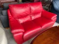 Червен кожен диван , снимка 4