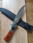 Ловен нож „Вълк“ с калъф – стилен дизайн, много запазен, снимка 1