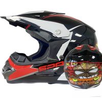 Кросова каска, S/M, черно с червено, Шлем за кросов мотор, снимка 1 - Аксесоари и консумативи - 46173368
