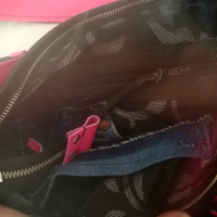 Розова кожена чанта,Джинсова дамска чанта,Голяма чанта от естествена кожа, снимка 5 - Чанти - 45036380