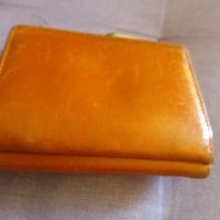 Гранде марково портмоне оранжево естествена кожа 105х80мм, снимка 3 - Портфейли, портмонета - 45083047