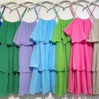Феерични цветни рокли от шифон , снимка 1 - Рокли - 45513939