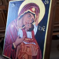 Икона на св. Богородица с Младенеца, снимка 5 - Икони - 41665056