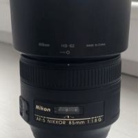 Обектив никон 85mm/1.8G, снимка 1 - Обективи и филтри - 45264562