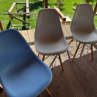 Комплект 6 бр.  трапезни столове с дървени крака в скандинавски стил, снимка 2 - Столове - 45095301