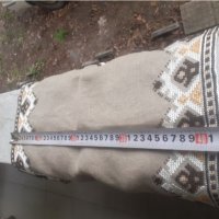 Старо българско каре ленена панама ръчно бродирано, снимка 6 - Антикварни и старинни предмети - 45405842