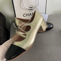Златни обувки Шанел Chanel златисти , снимка 2 - Дамски ежедневни обувки - 45782812