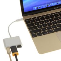Адаптер 3 в 1, USB Type-C към USB-C, HDMI, USB 3.0, За MacBook, снимка 3 - Кабели и адаптери - 45585996