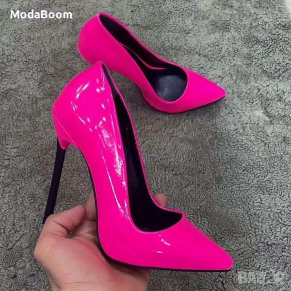 🤩⚡Стилни Дамски Обувки Лак На Ток Различни Цветове🩷⚡, снимка 1