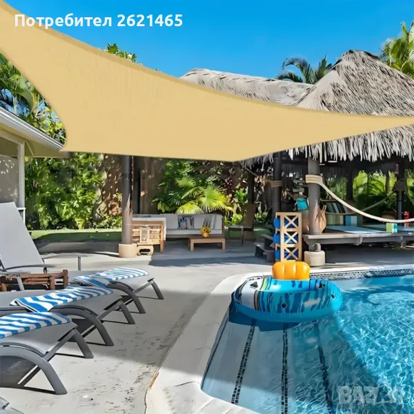 Водонепромокаема слънцезащитна Тента, Водоустойчива UV сенник, подсилено платнище, снимка 1