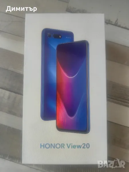 Honor View 20, Dual SIM, 128GB, 6GB RAM, 4G, Sapphire Blue + подаръци, снимка 1