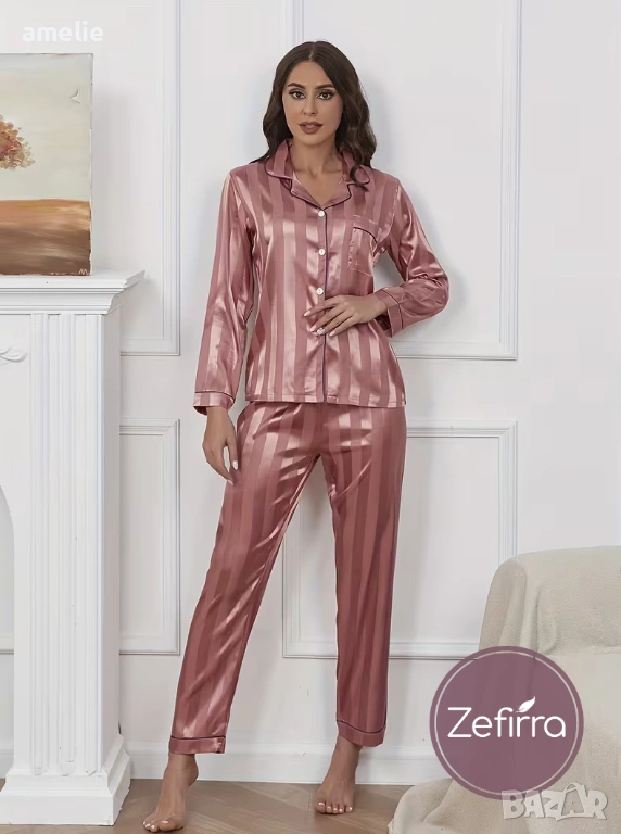 🌠Елегантна пижама с дълъг ръкав 🪶Zefirra Stripe Me🪶, снимка 1