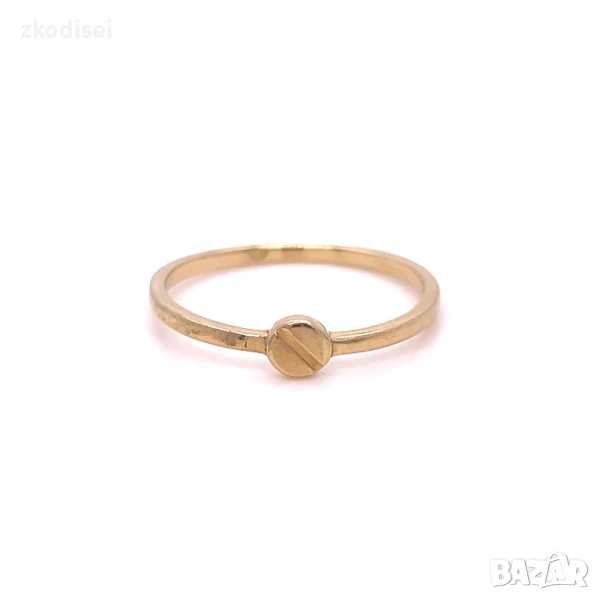 Златен дамски пръстен 1,21гр. 14кр. проба:585 размер:56 модел:32055-6, снимка 1