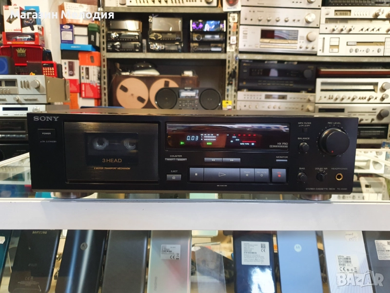 Касетен дек SONY TC-K490 В перфектно техническо и много добро визуално състояние. Има козметични заб, снимка 1